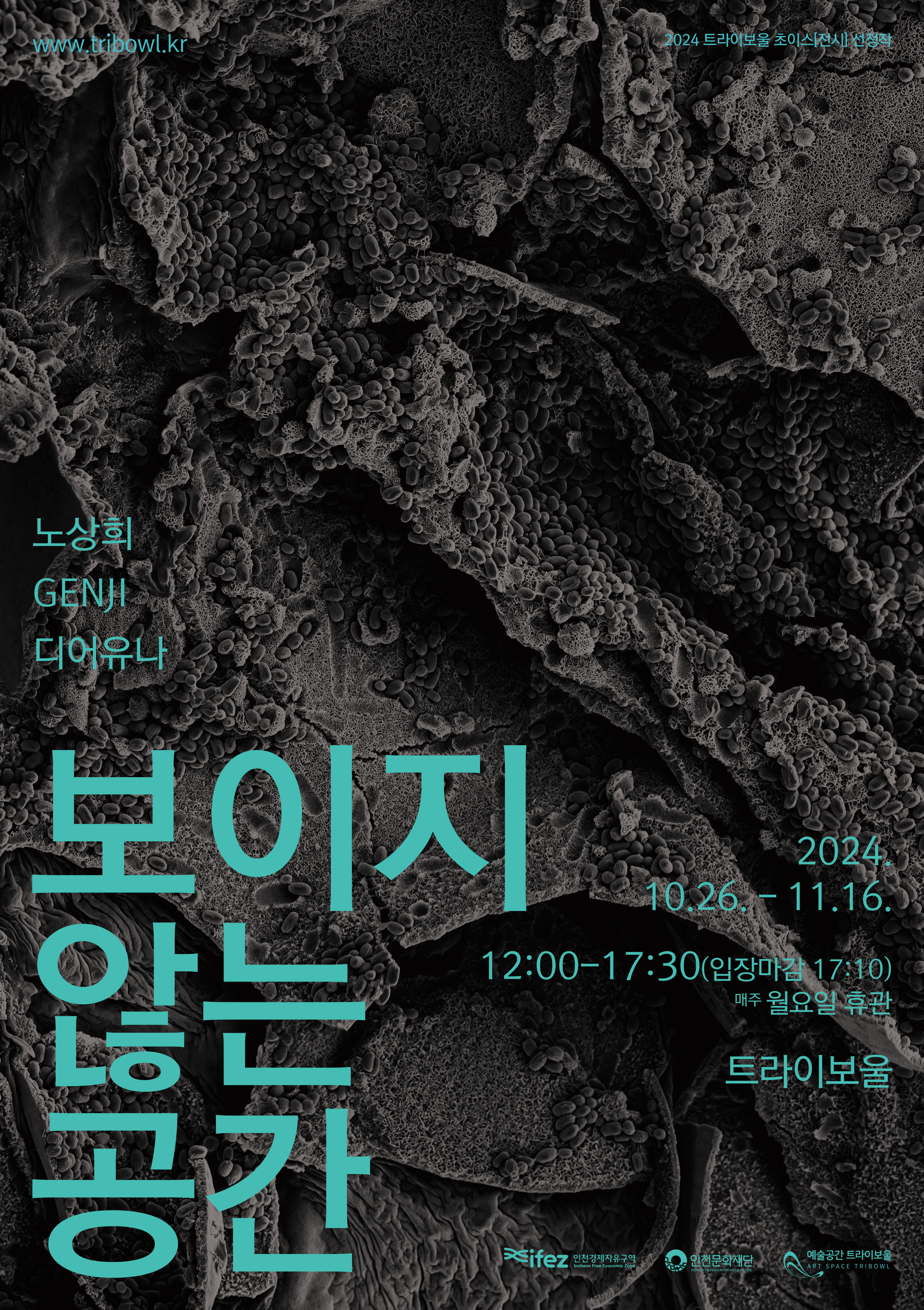 2024 트라이보울 초이스 [전시] 선정작 <보이지 않는 공간> 포스터